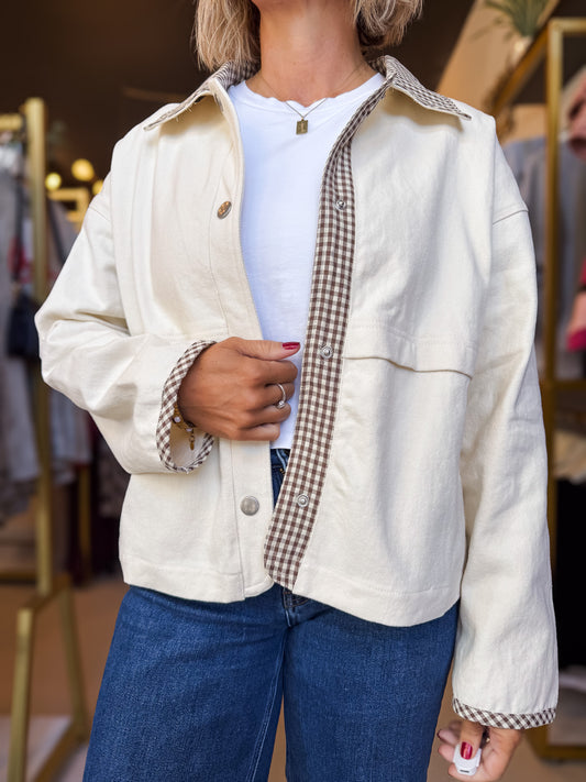Georgie Brown Gingham Jacket