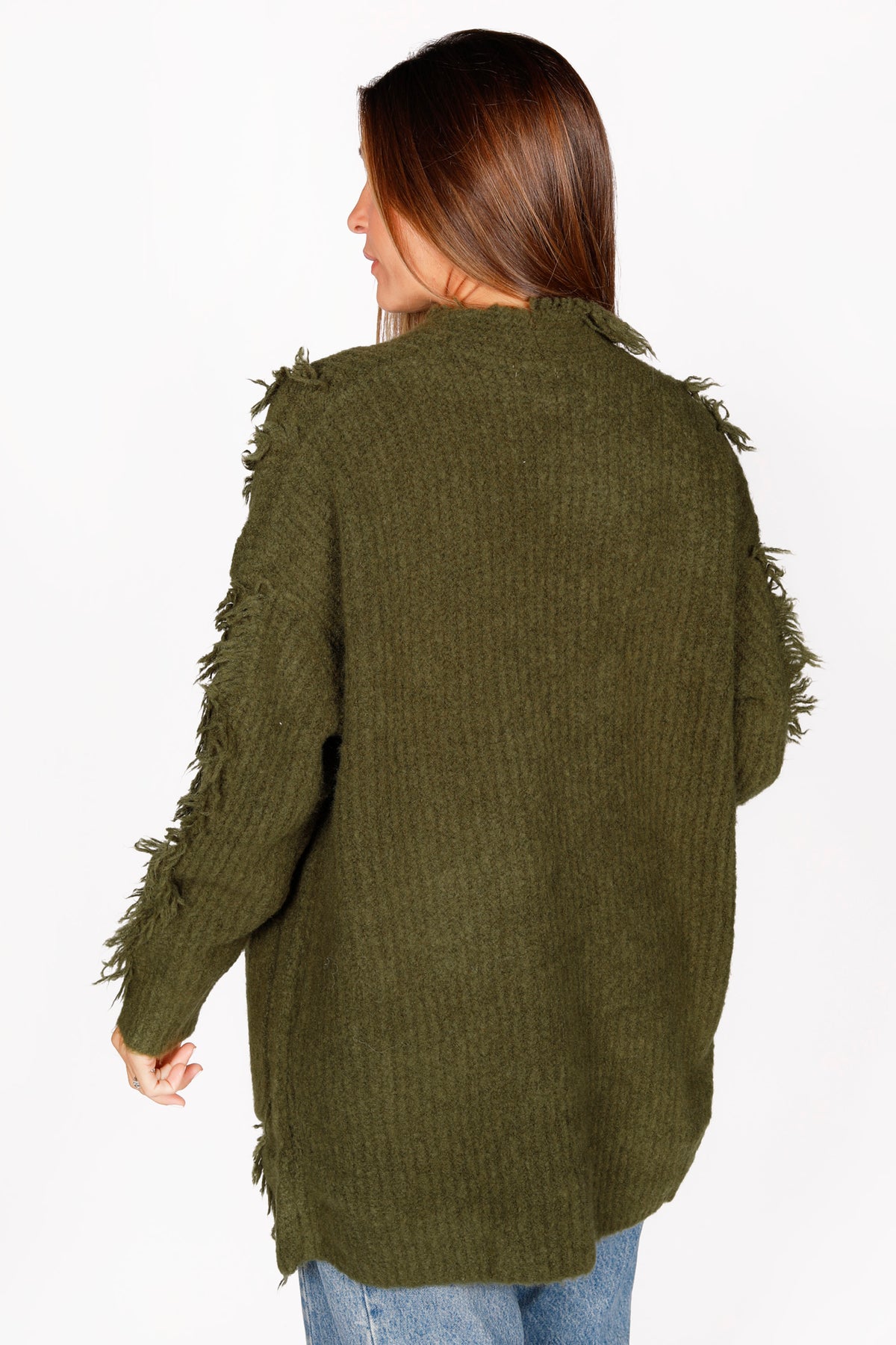 Green Shaggy Cardigan - FINAL SALE