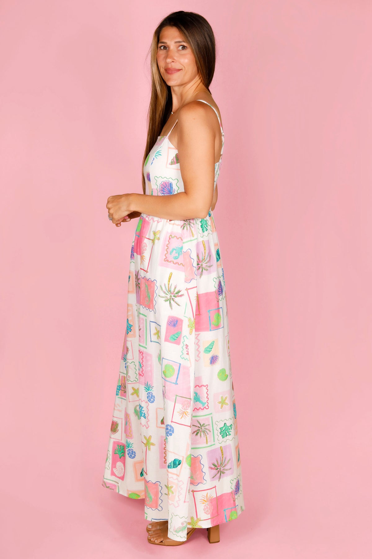 Pink Beach Maxi Dress