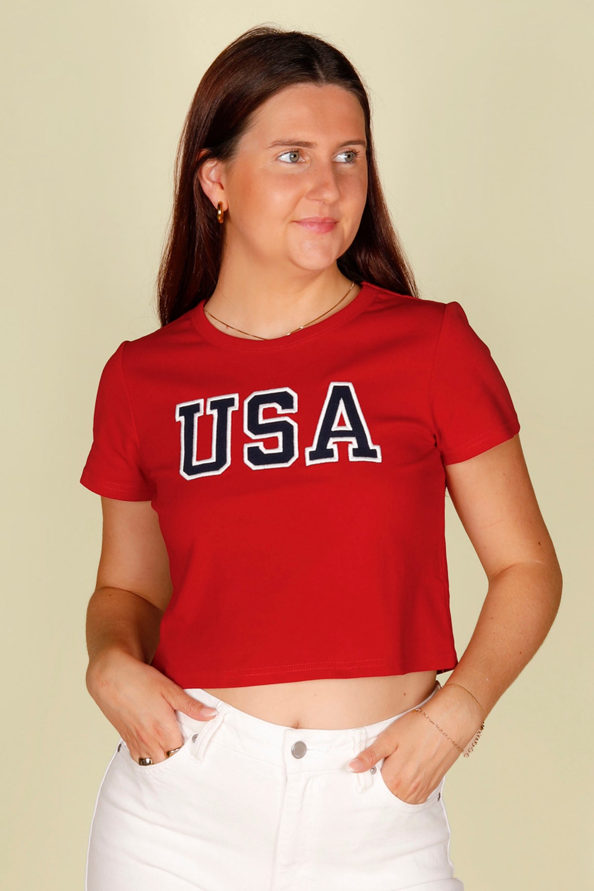 USA Red Baby Tee