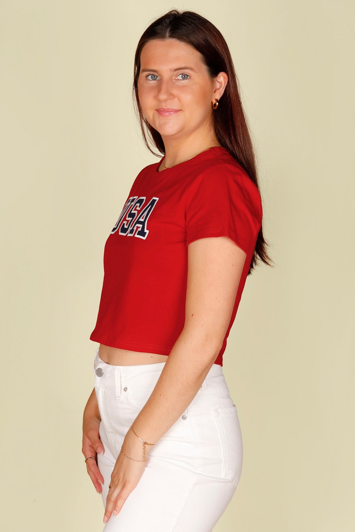 USA Red Baby Tee