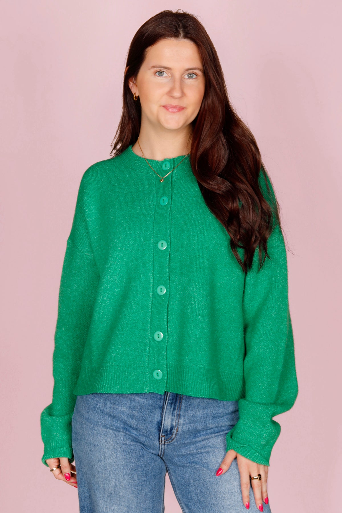 Alyssa Kelly Green Cardigan
