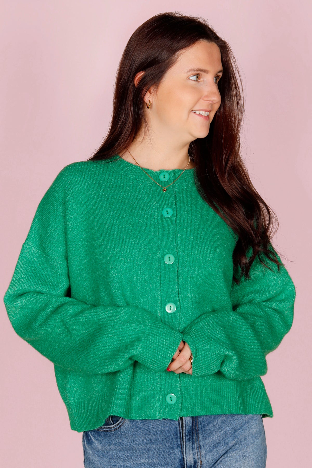 Alyssa Kelly Green Cardigan
