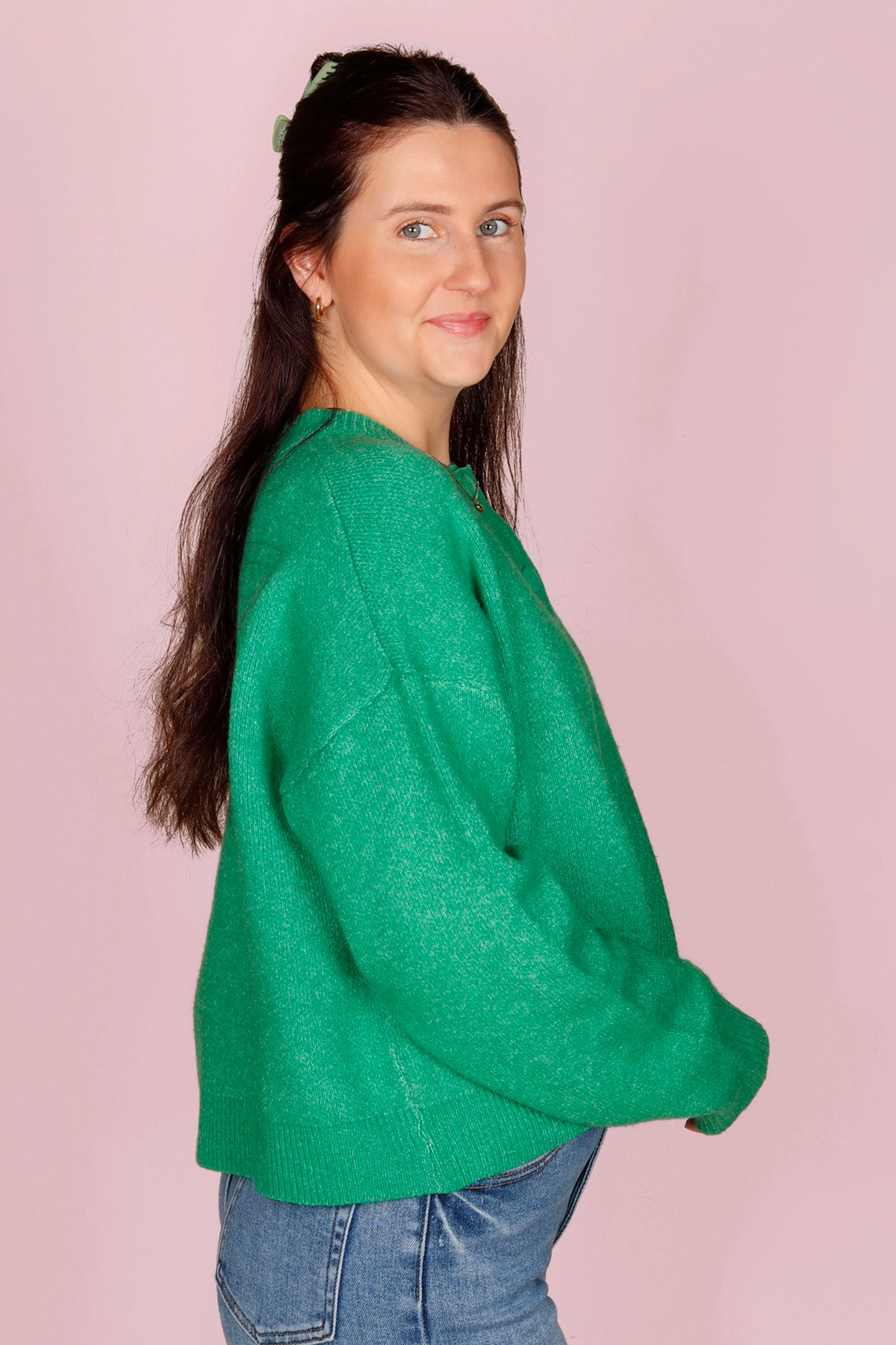 Alyssa Kelly Green Cardigan