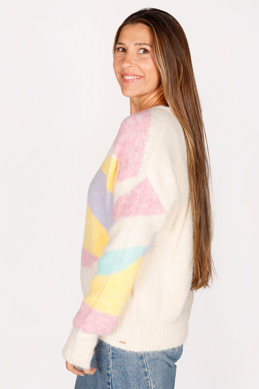 Melanie Pastel Abstract Sweater - FINAL SALE