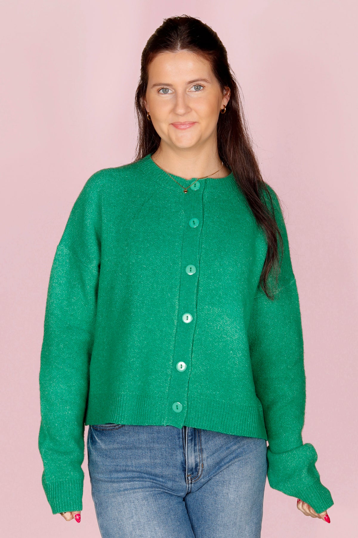 Alyssa Kelly Green Cardigan