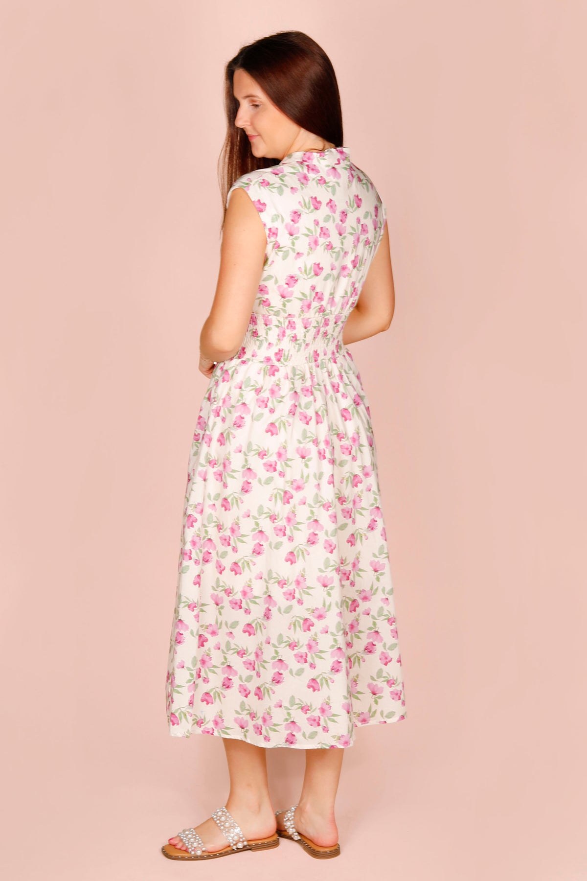 Claire Violet Pink Floral Dress