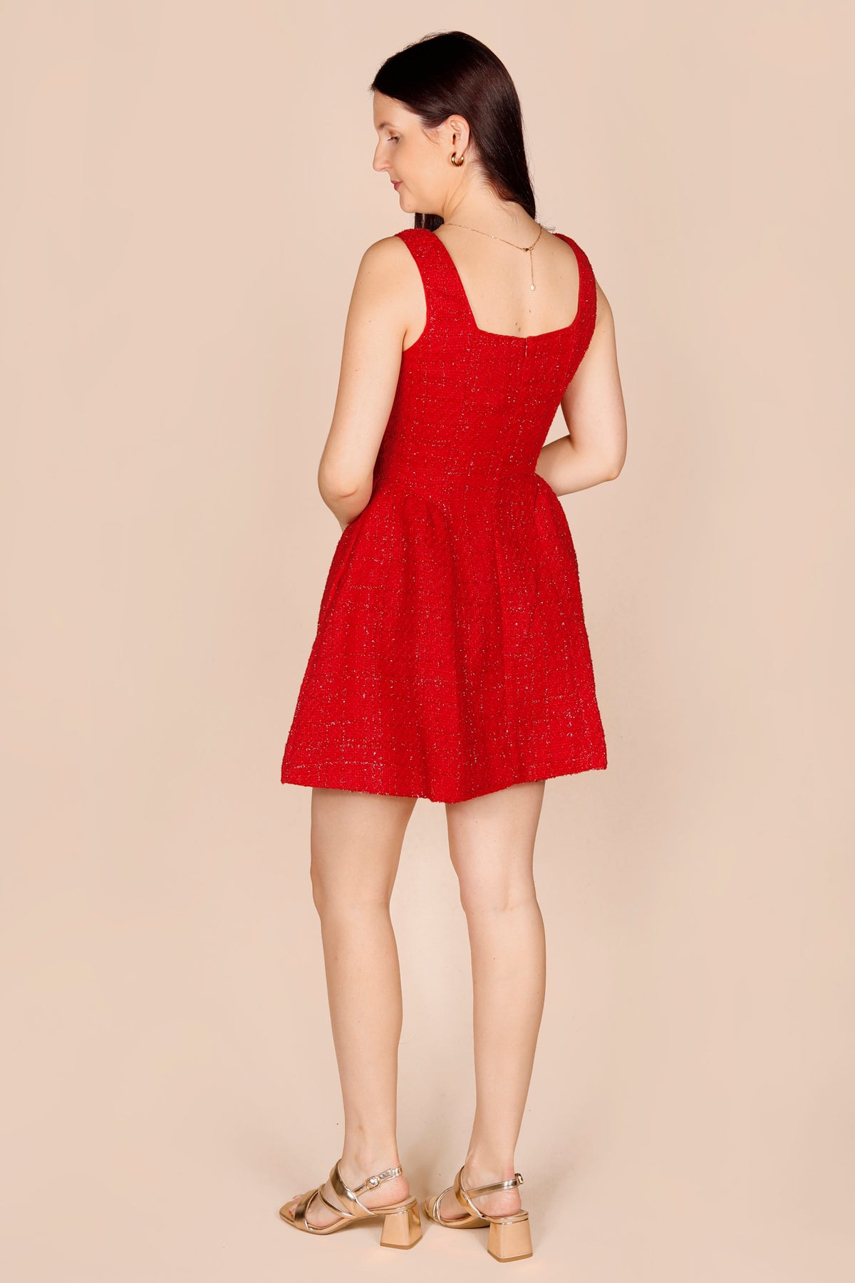 Sofie Red Tweed Mini Dress - FINAL SALE