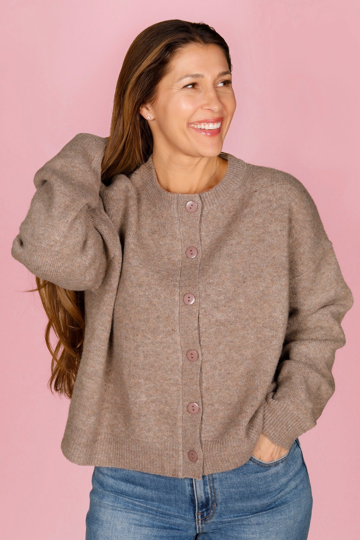 Alyssa Mocha Cardigan