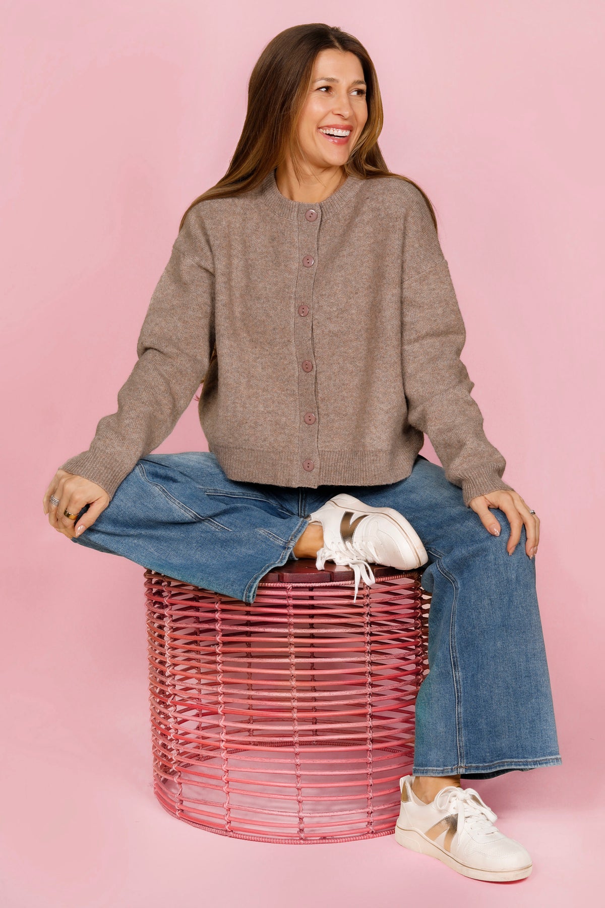 Alyssa Mocha Cardigan