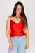 Sofia Red Satin Cami