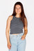 Megan Navy & White Cropped Tank
