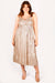 Champagne Pleated Dress - FINAL SALE