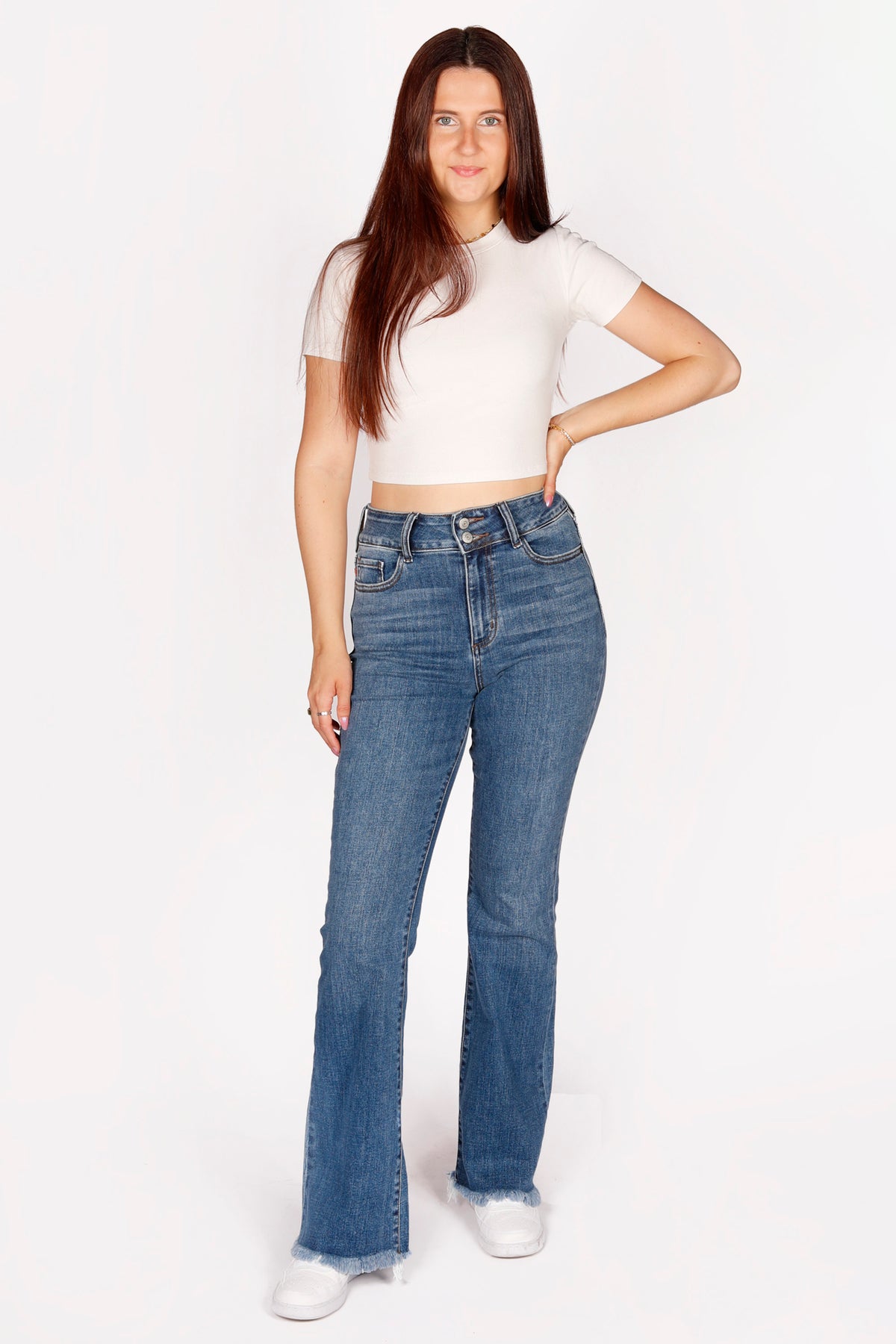 Judy Blue Bootcut Frayed Hem Denim - FINAL SALE