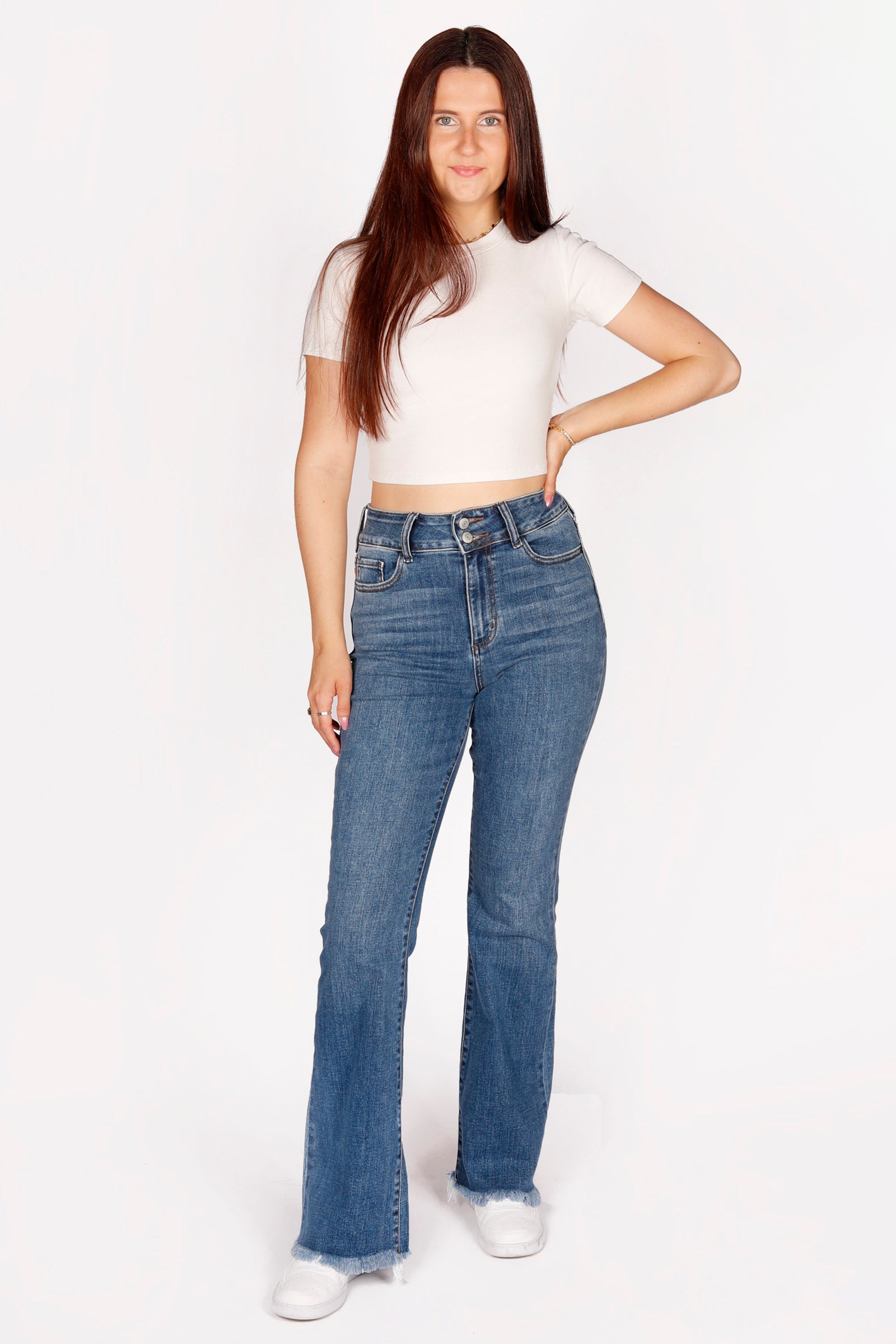 Judy Blue Bootcut Frayed Hem Denim - FINAL SALE