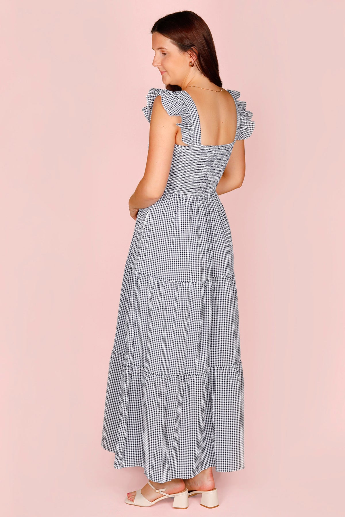 Alice Navy Gingham Dress