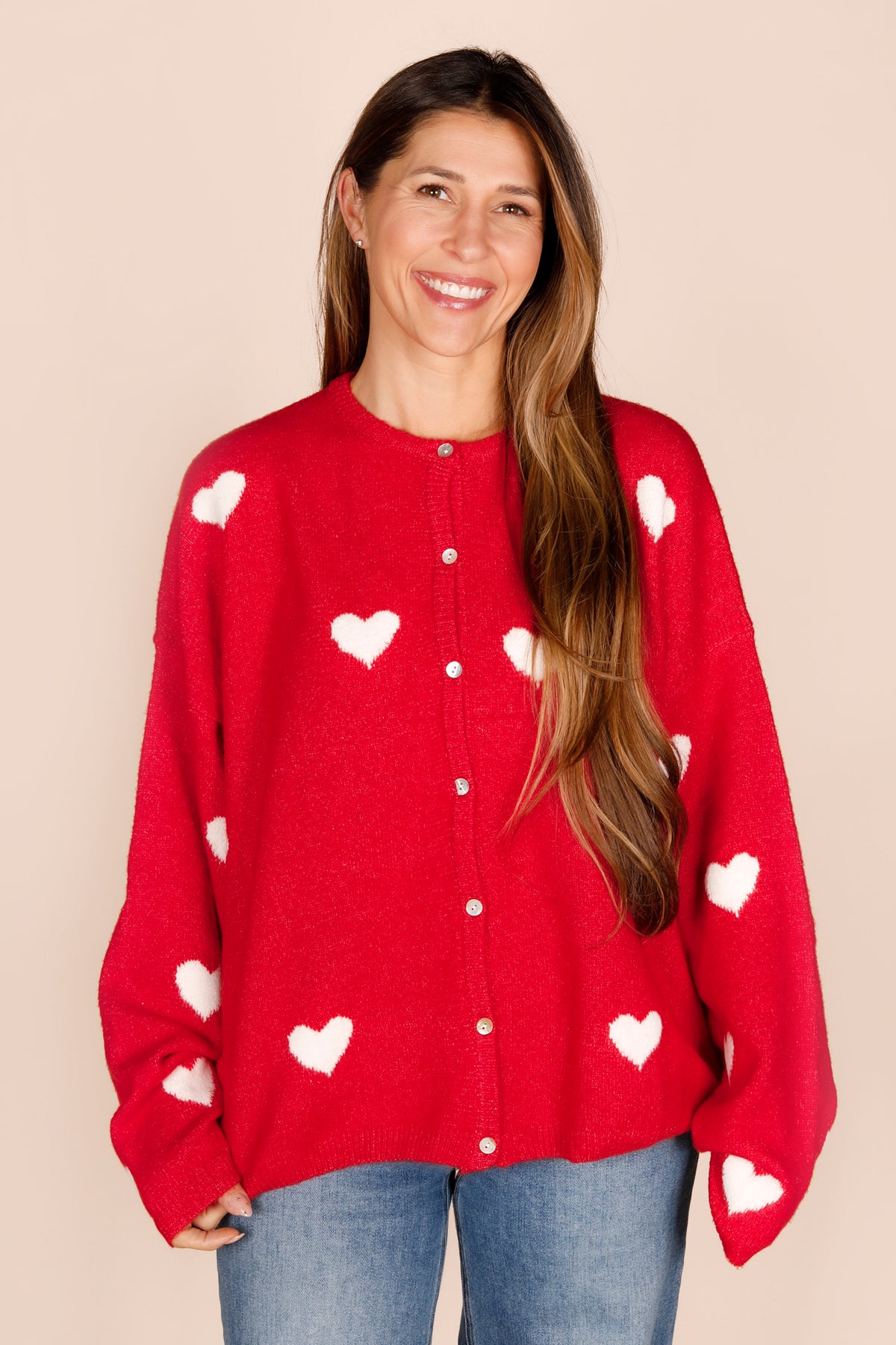 Red Valentine Cardigan - FINAL SALE