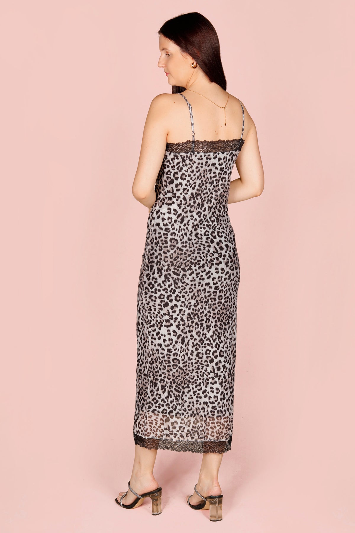 Leopard Slip Midi Dress