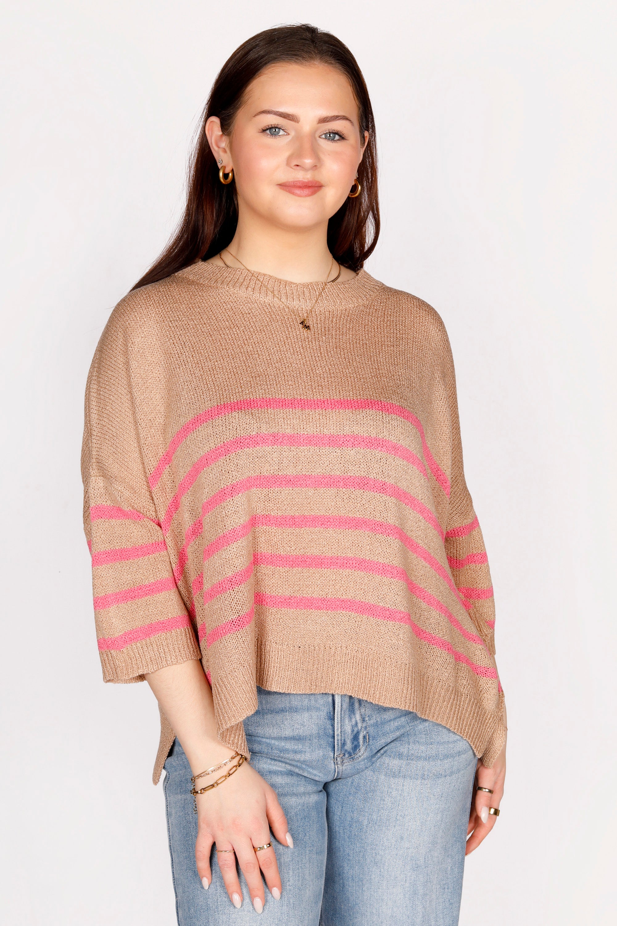 Gabbi Mocha Punch Knit Top
