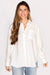 White Bow Button Up Top