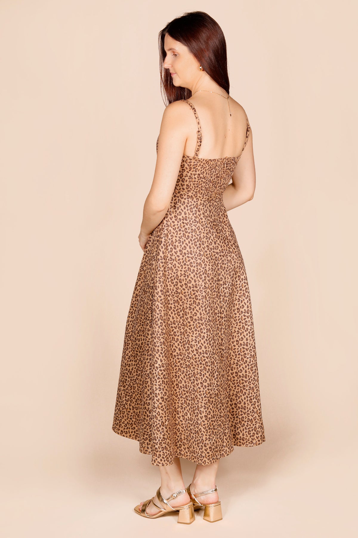 Leopard Suede Corset Midi Dress - FINAL SALE