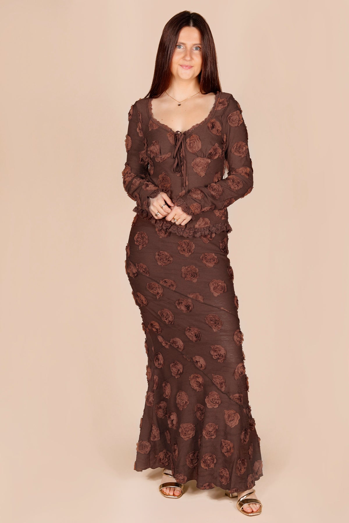 Caroline Coco Floral Embossed Top - FINAL SALE