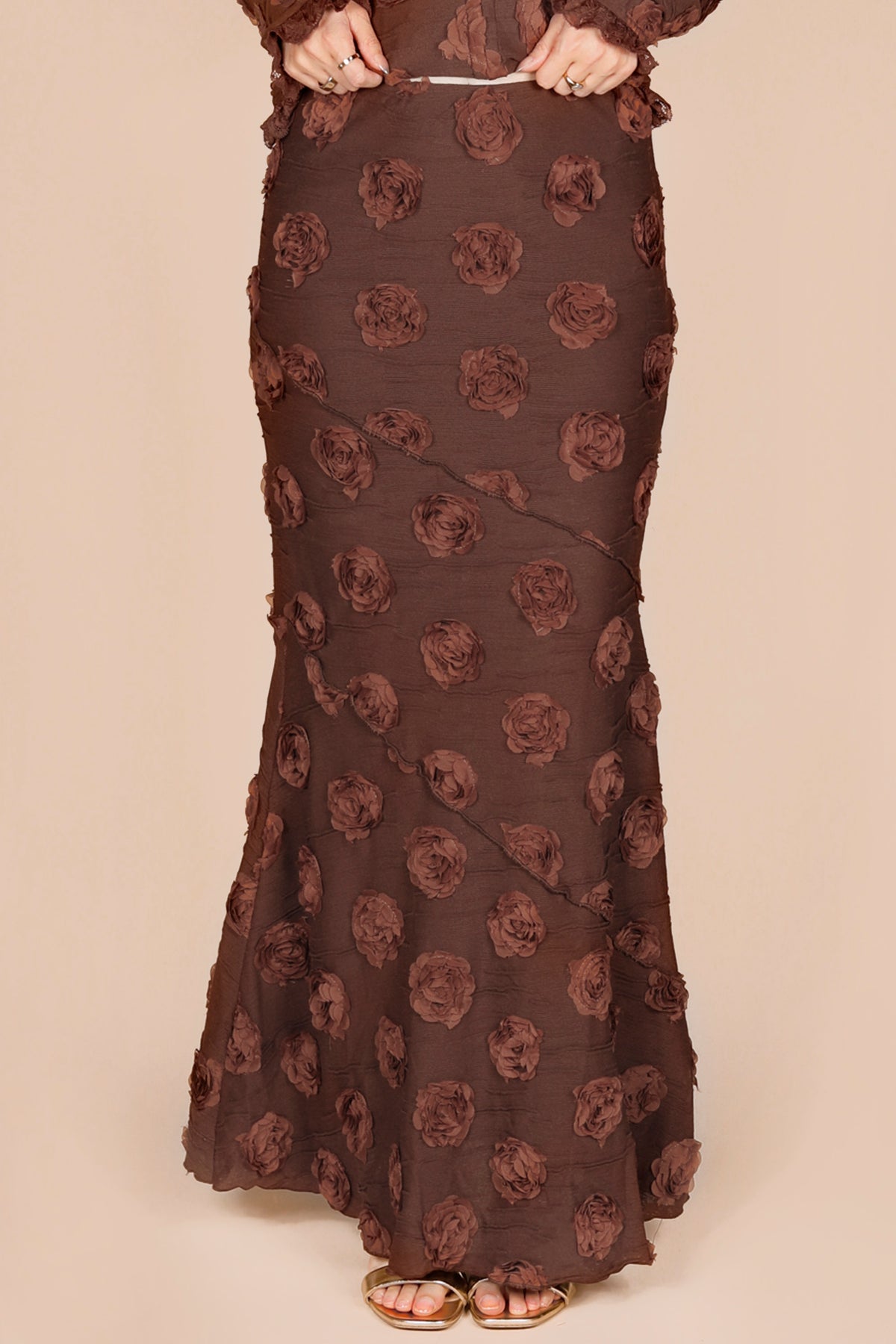 Caroline Coco Floral Embossed Skirt - FINAL SALE