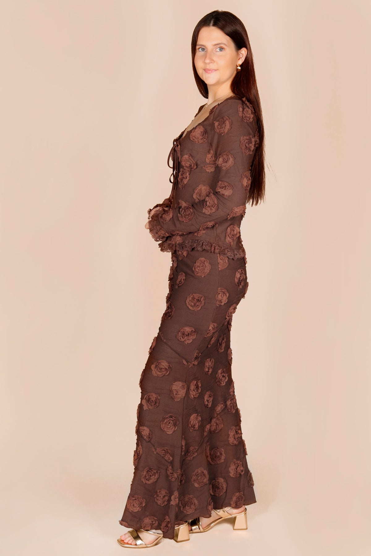 Caroline Coco Floral Embossed Skirt - FINAL SALE