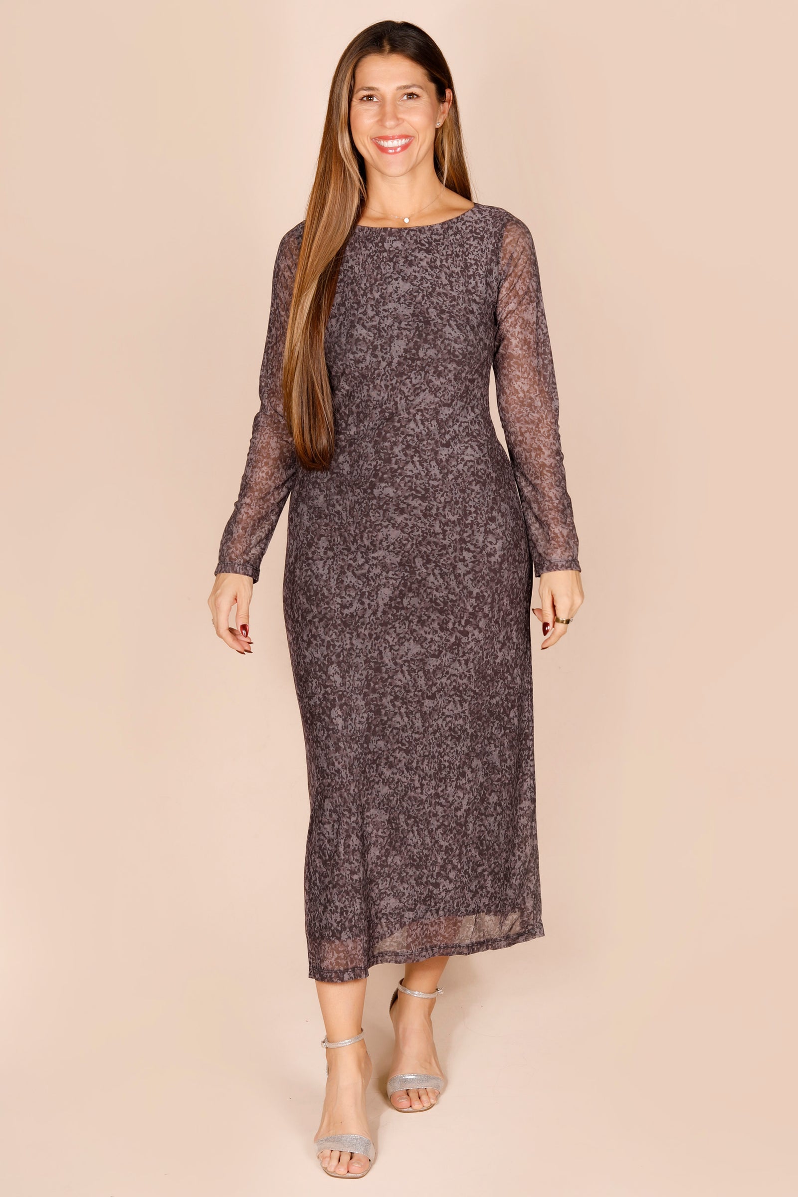 Ambre Leopard Midi Dress