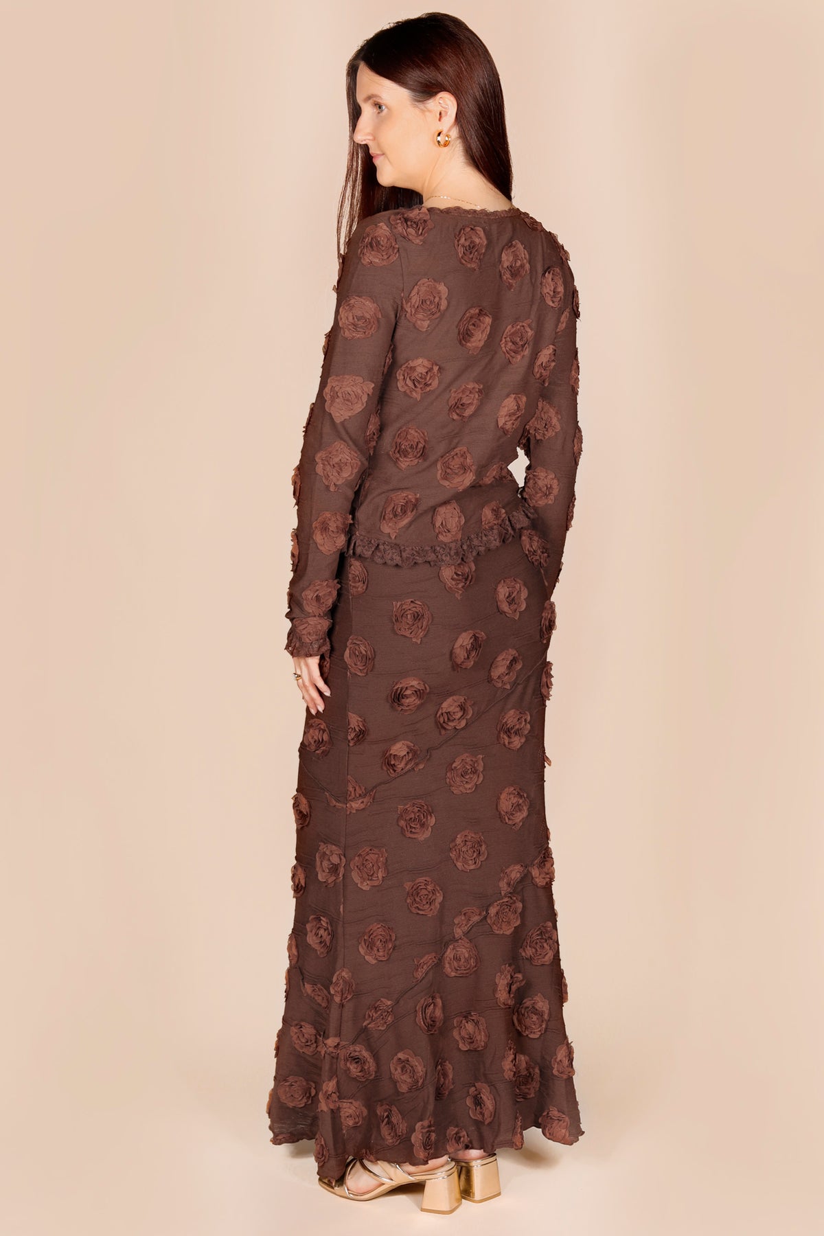 Caroline Coco Floral Embossed Skirt - FINAL SALE