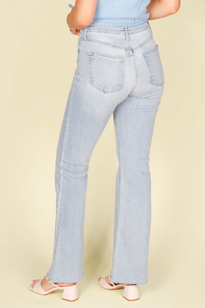 High Rise Scissor Cut Flare Denim