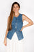 Grace Button Denim Top
