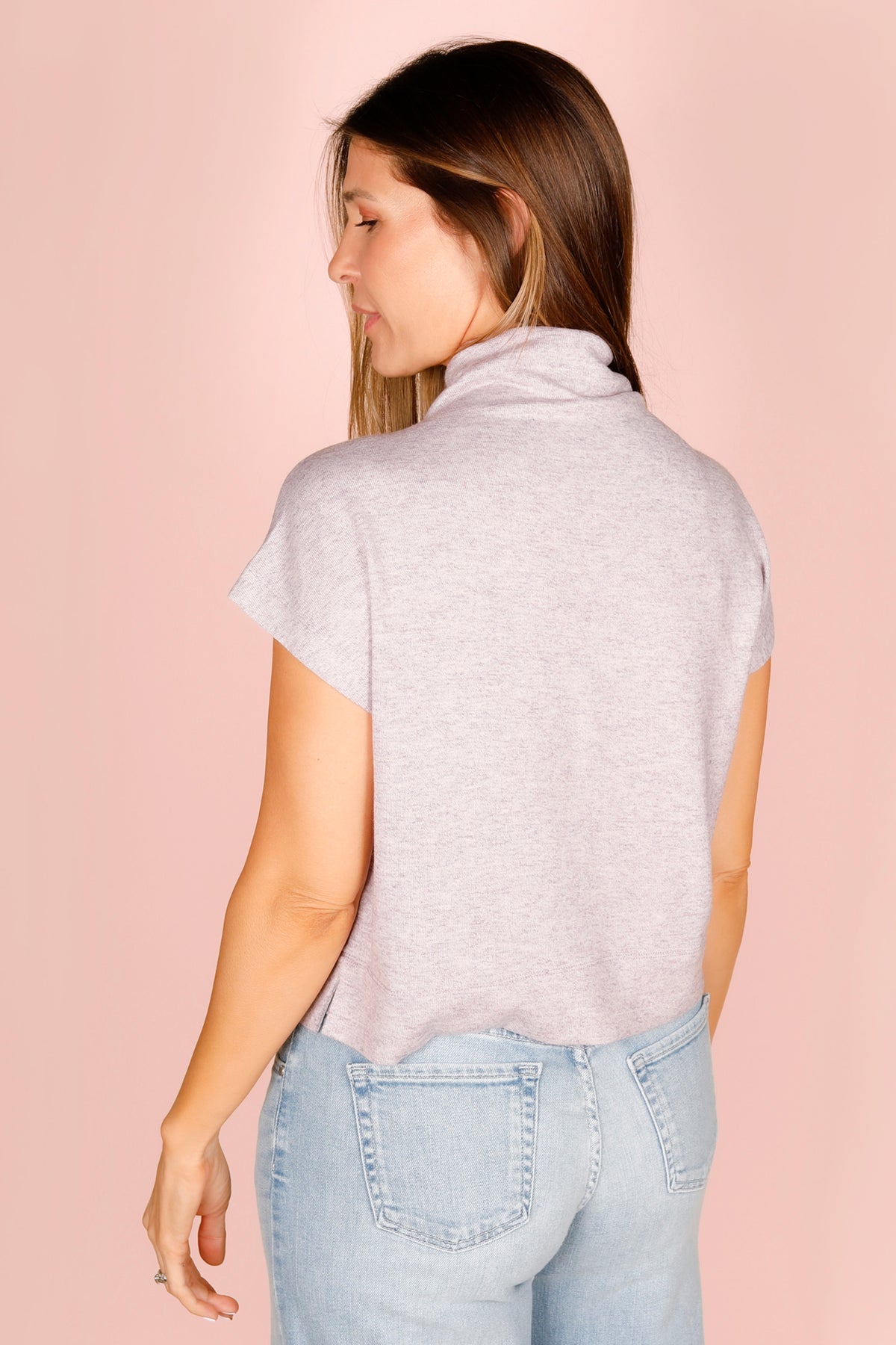 Annie Lilac Mock Neck Top - FINAL SALE