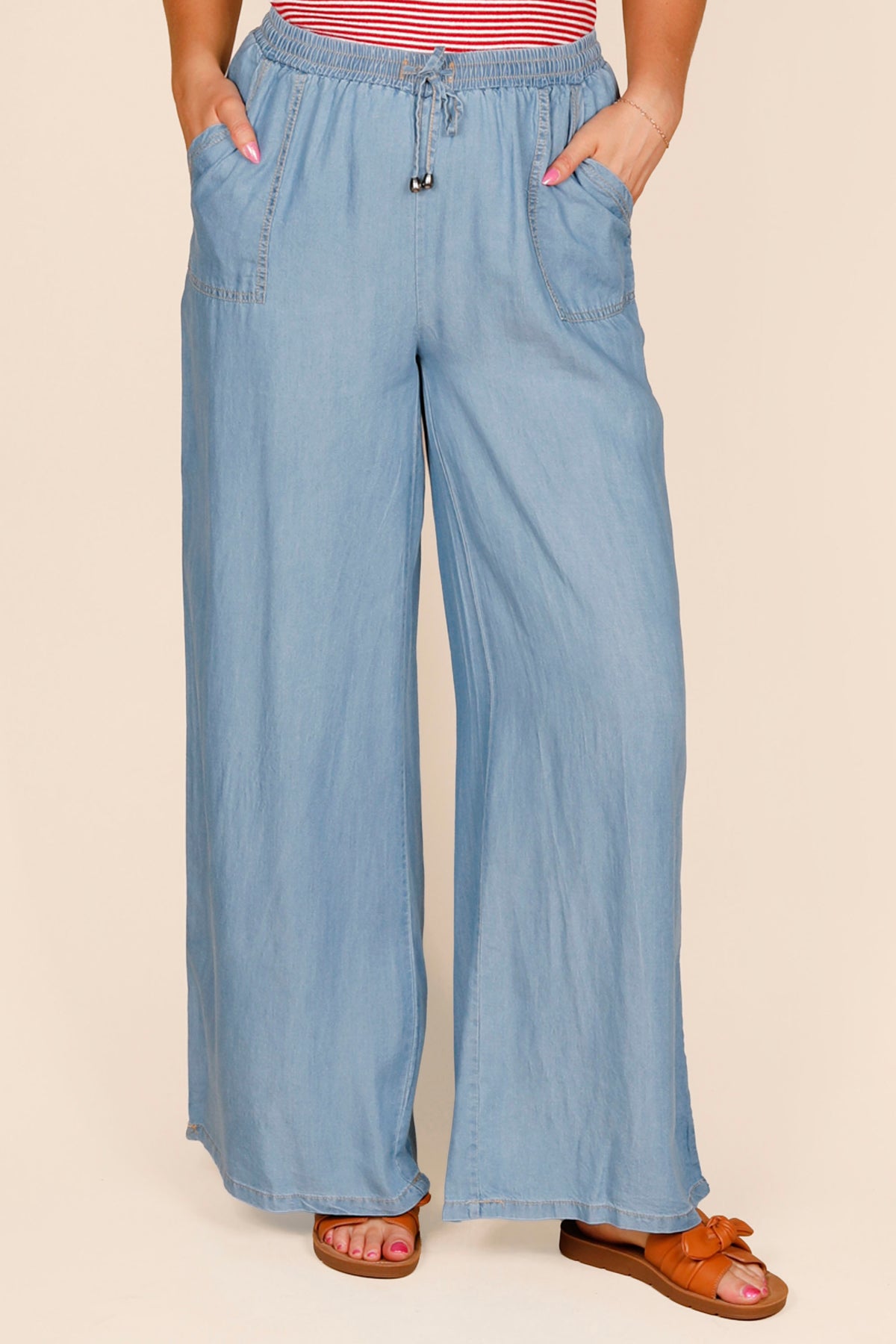 Khloe Chambray Medium Denim Pant
