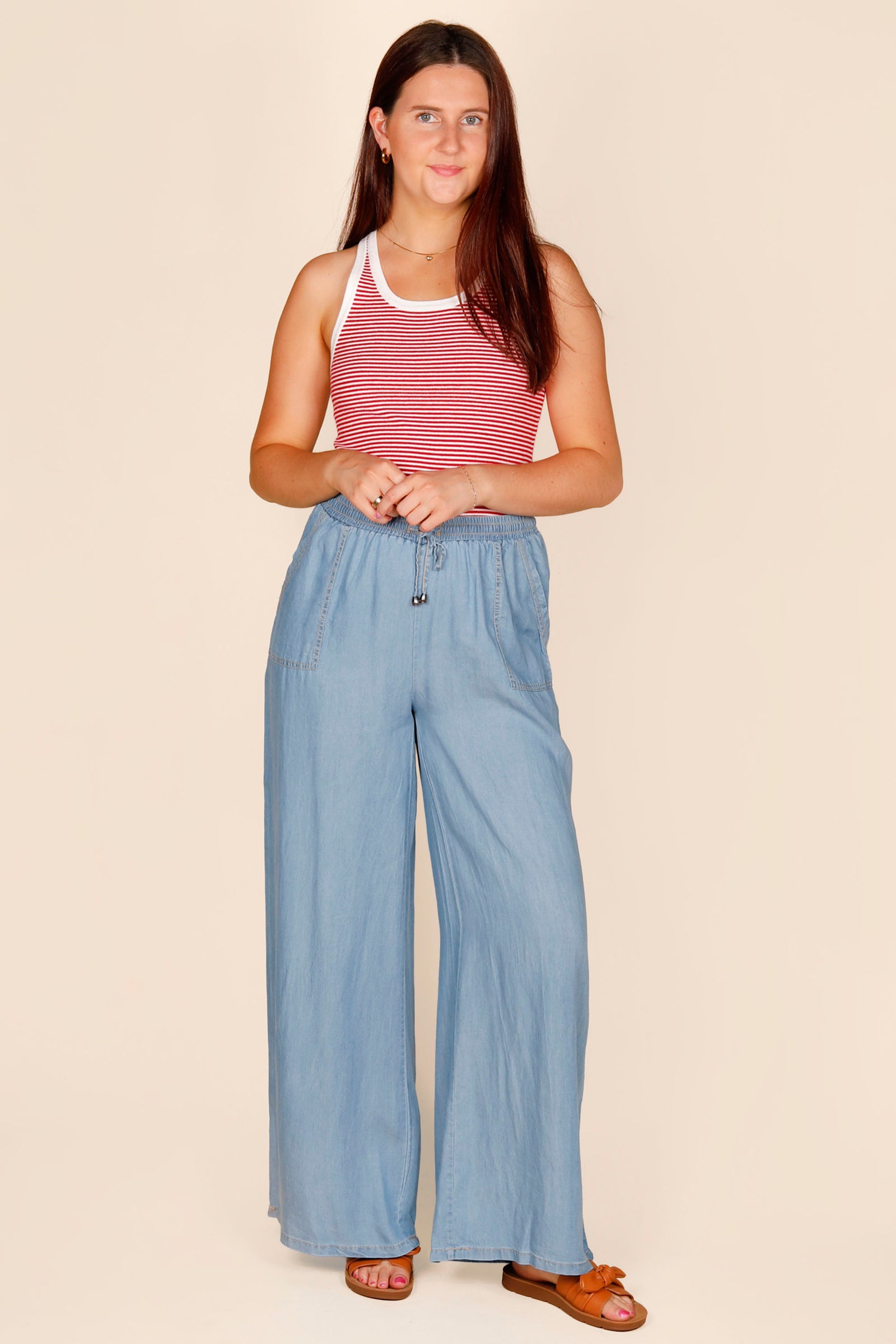 Khloe Chambray Medium Denim Pant