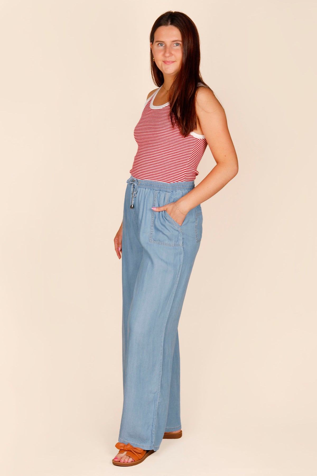 Khloe Chambray Medium Denim Pant