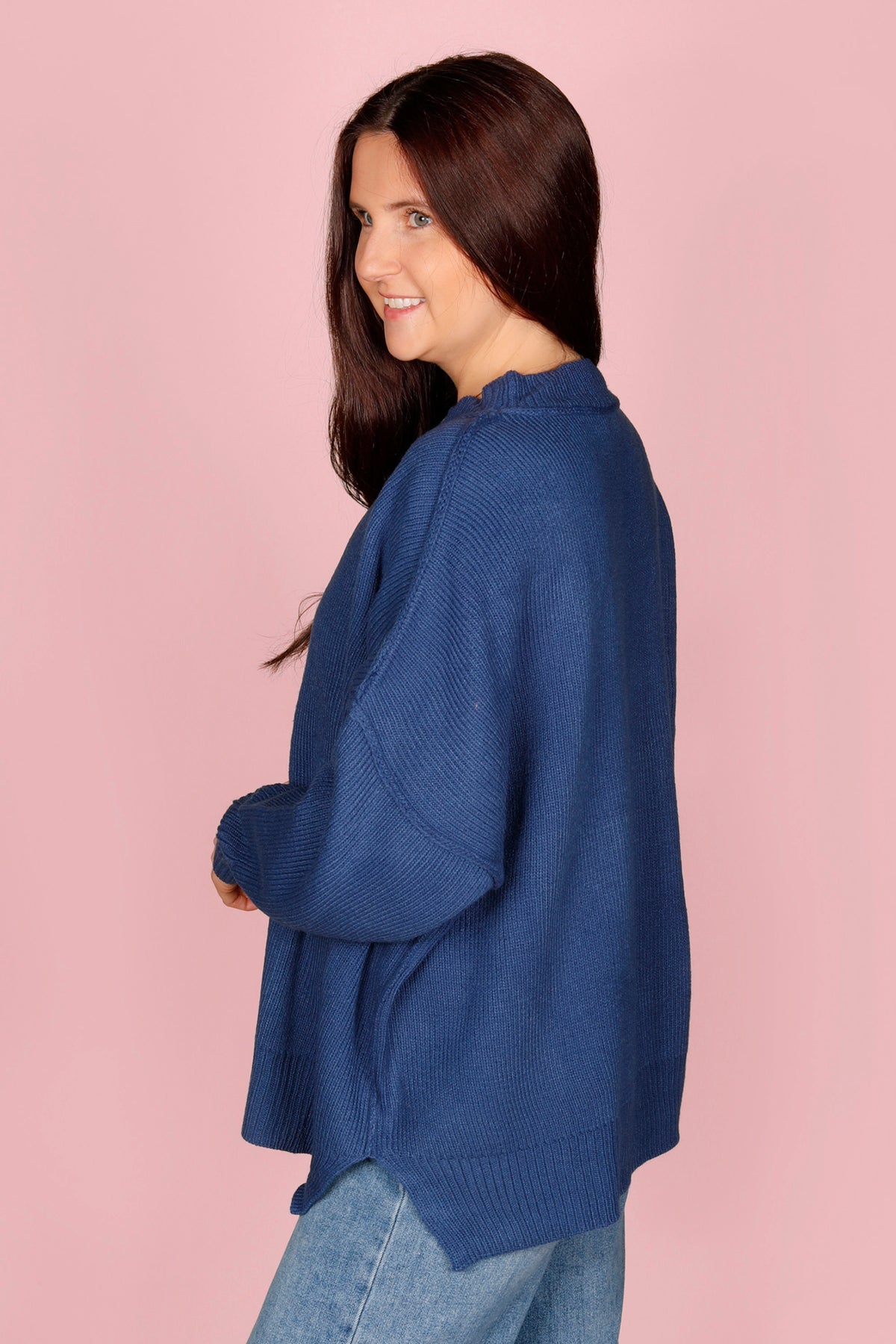 Deep Blue Oversized Sweater