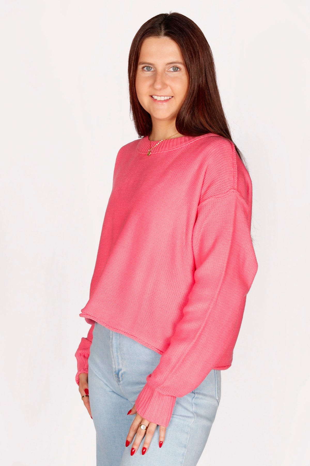 Lyndsay Coral Pink Sweater