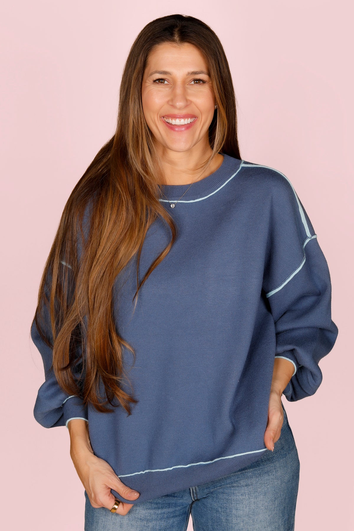 Talya Blue Sweater
