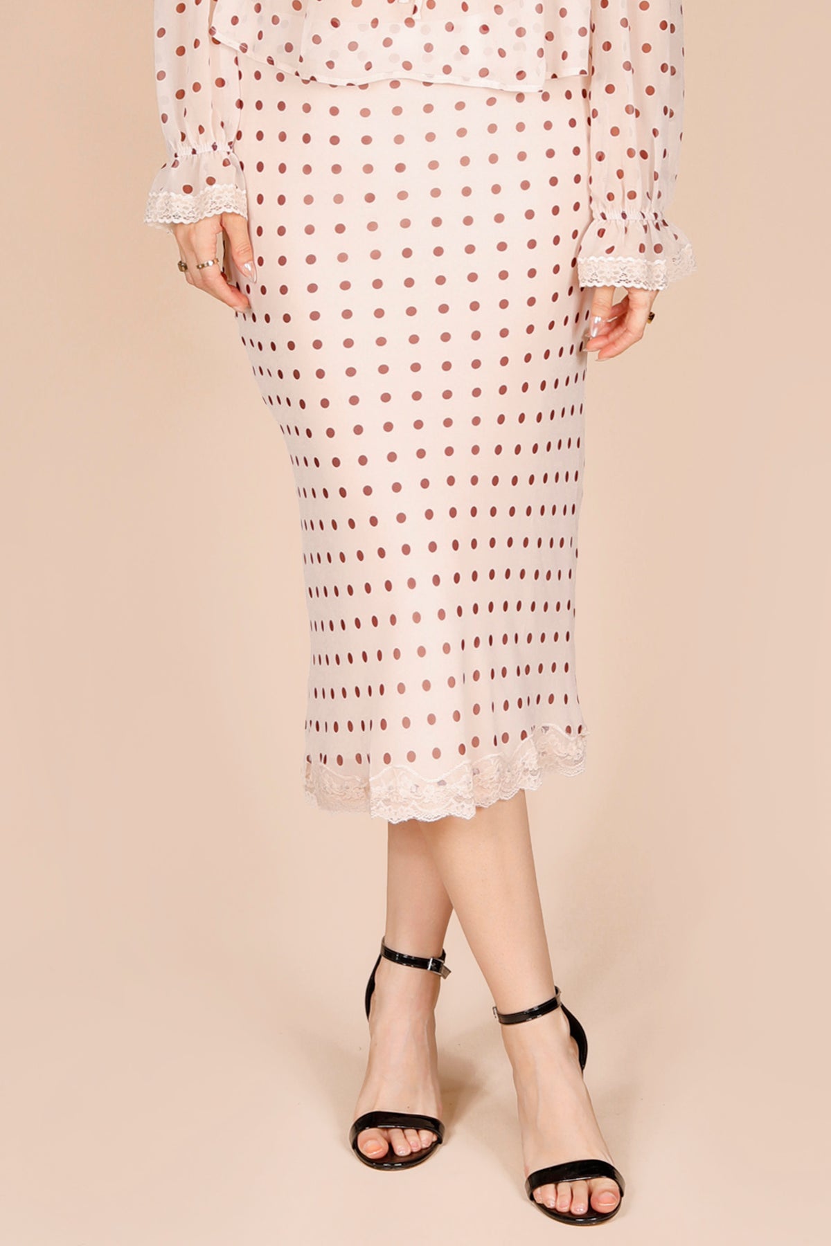 Catalina Polka Dot Midi Skirt