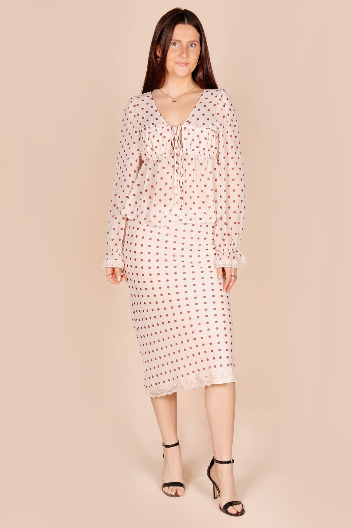 Catalina Polka Dot Midi Skirt