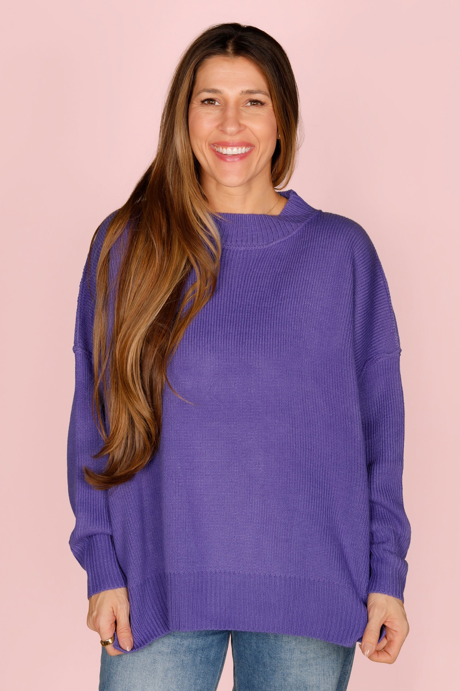 Violet Purple Oversized Sweater