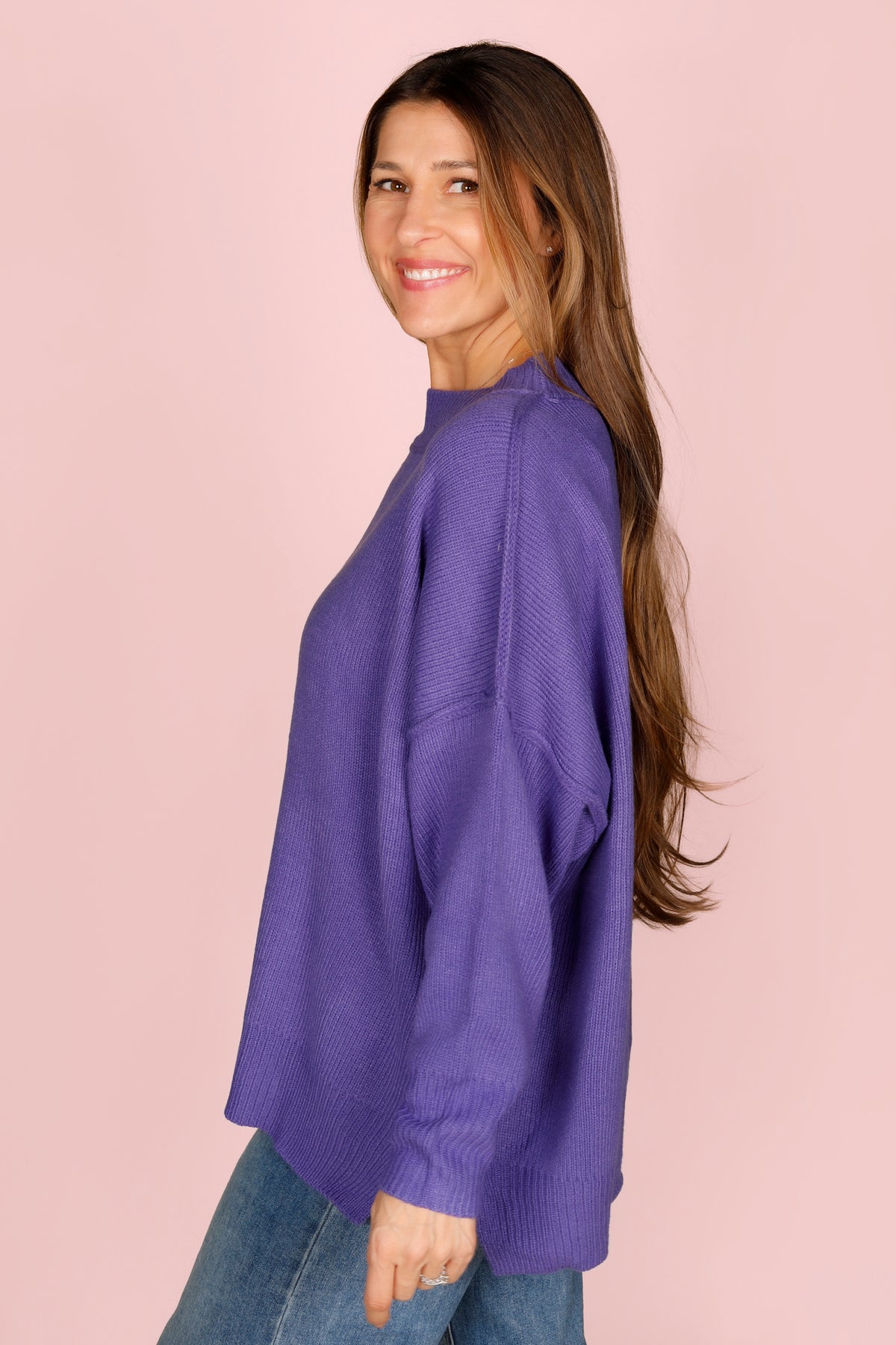 Violet Purple Oversized Sweater