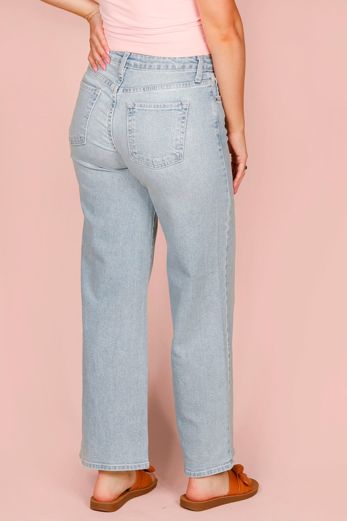 Mid Rise Slim Wide Leg Denim