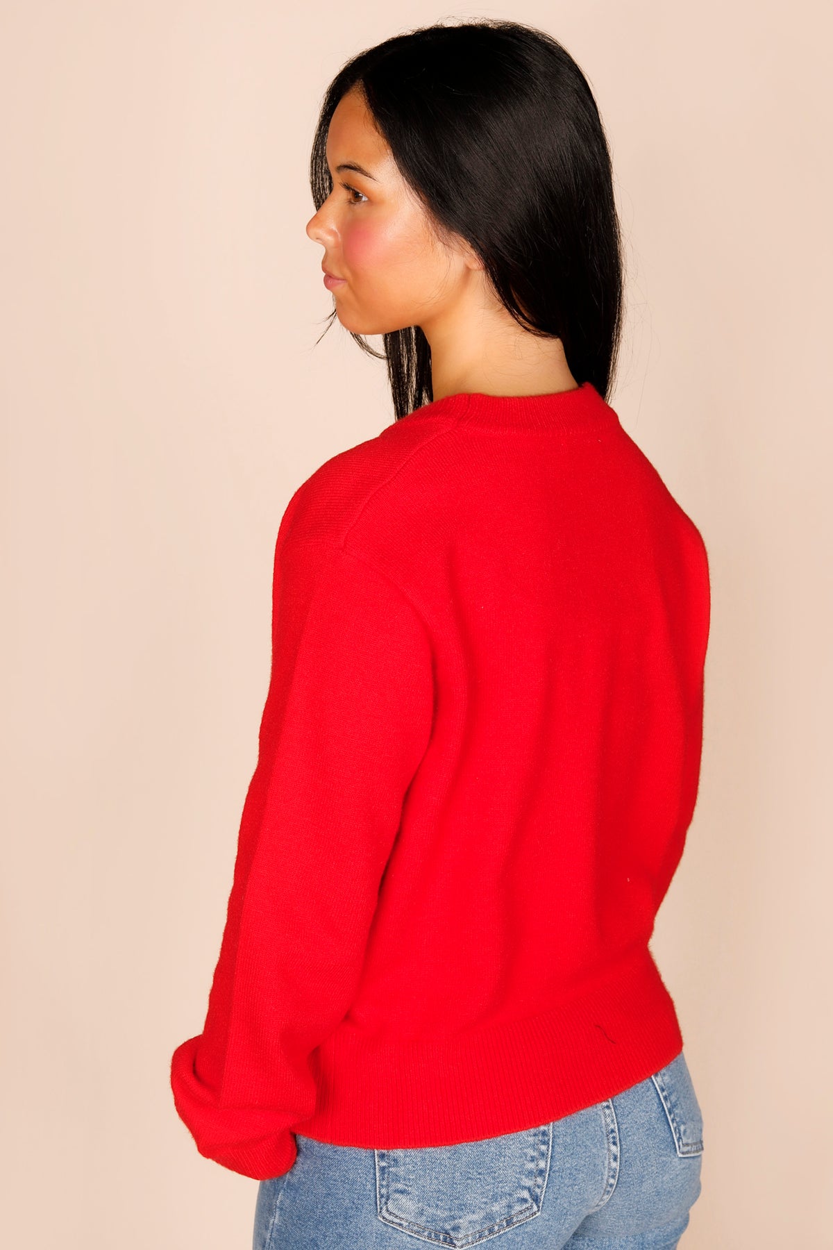 Bella Red Bow Sweater - FINAL SALE