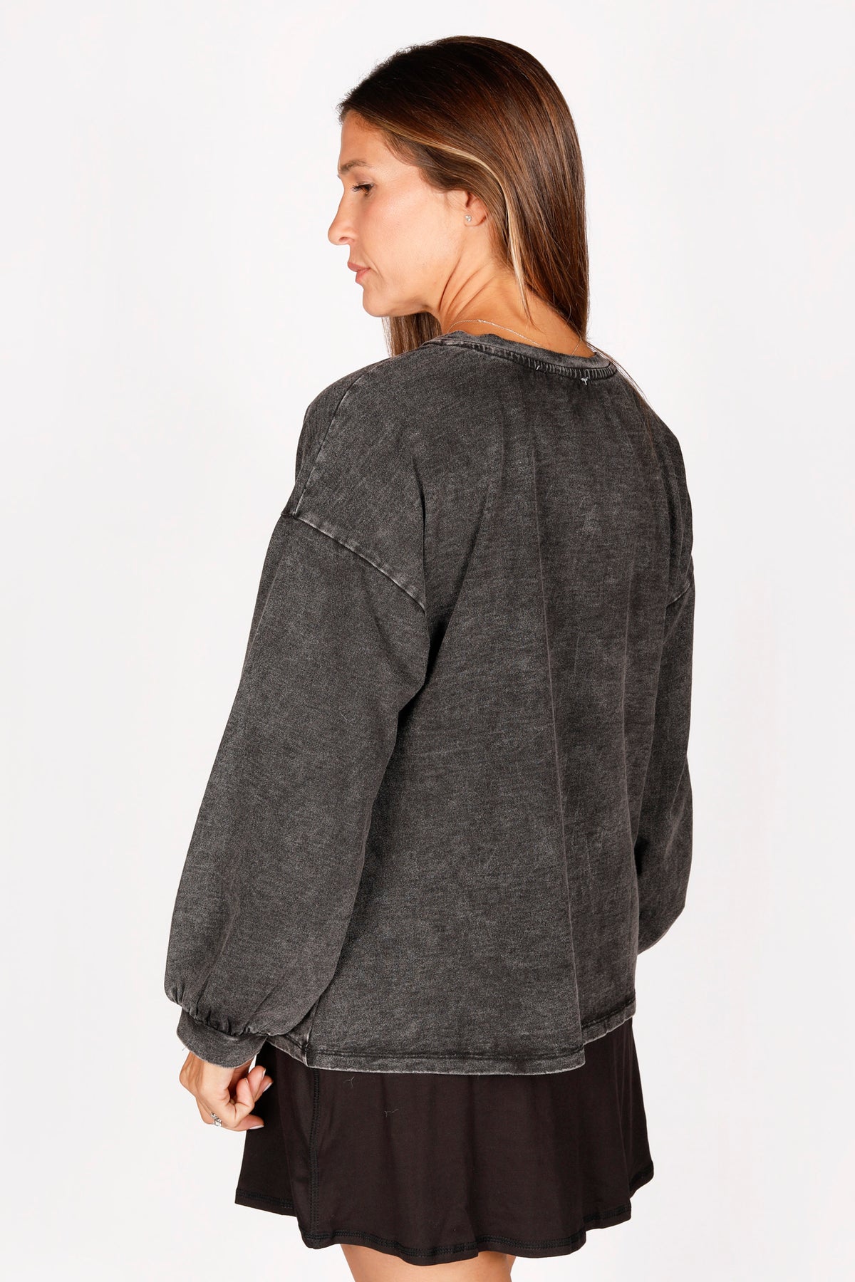 Black Distressed Star Top - FINALSALE