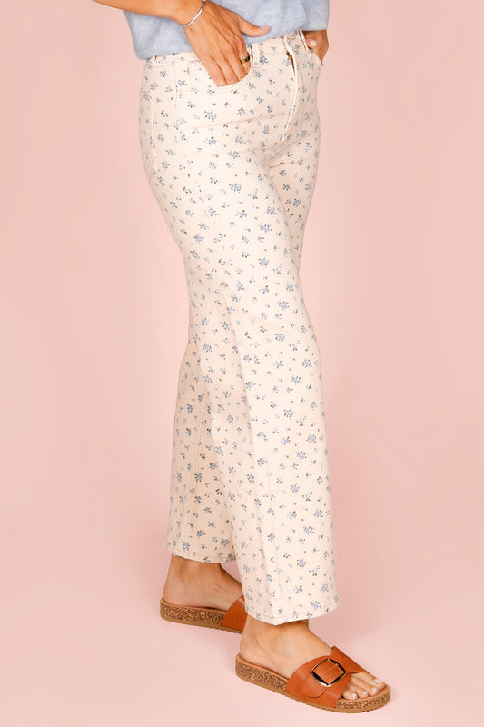 Floral Vintage Straight Leg Denim - FINAL SALE