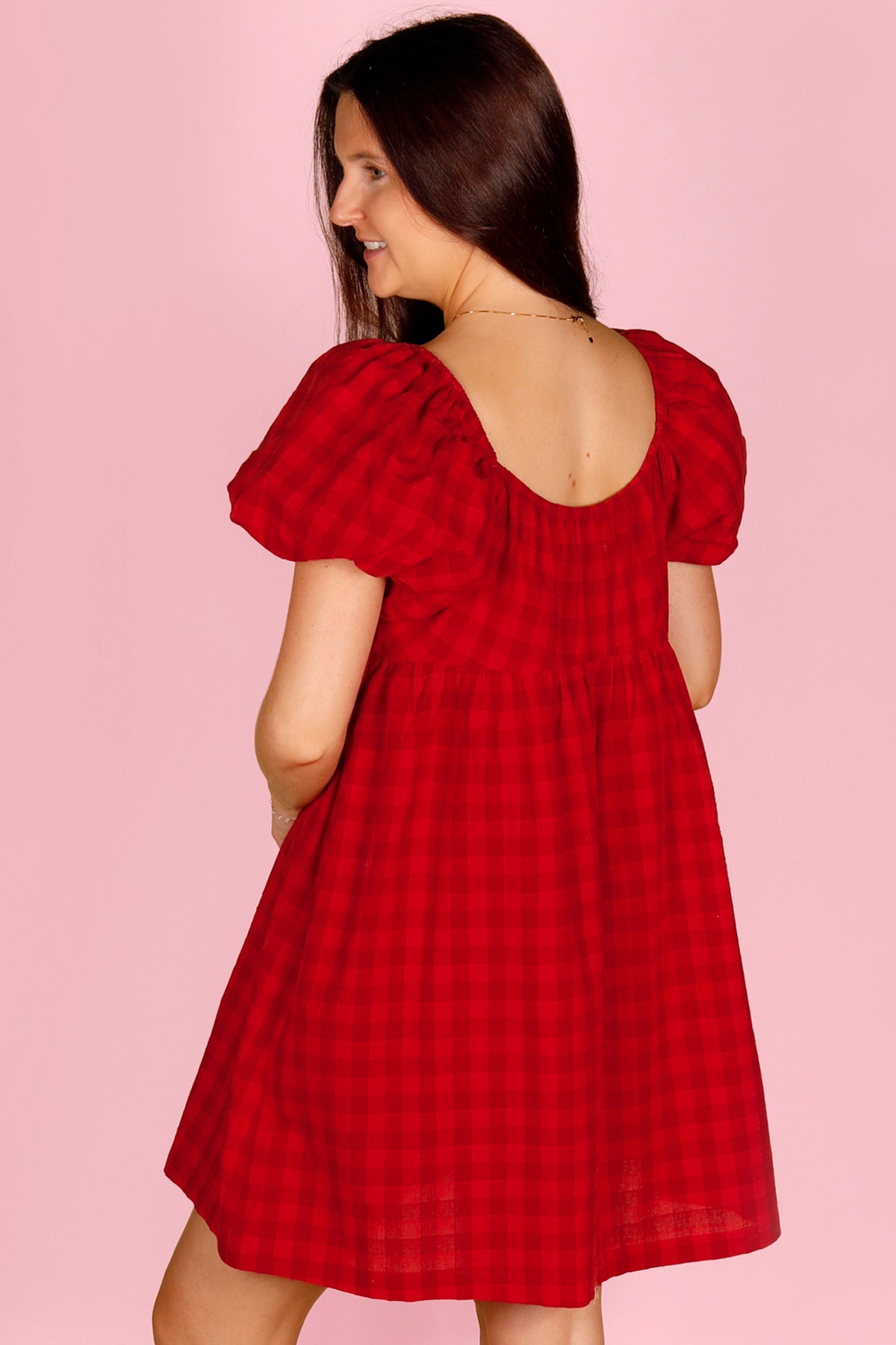Red Plaid Mini Dress - FINAL SALE