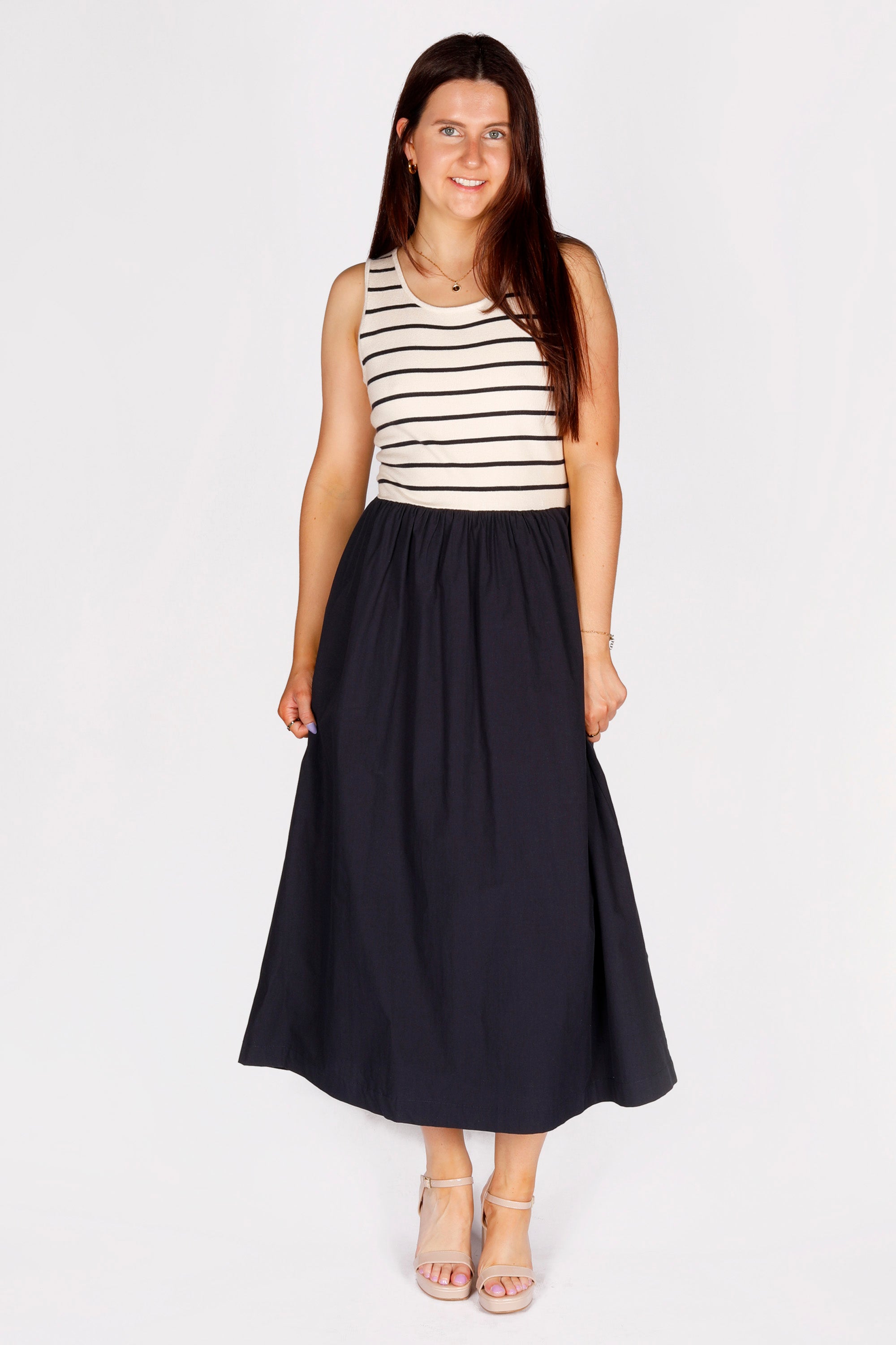 Amy Striped Knit Mix Dress - FINAL SALE