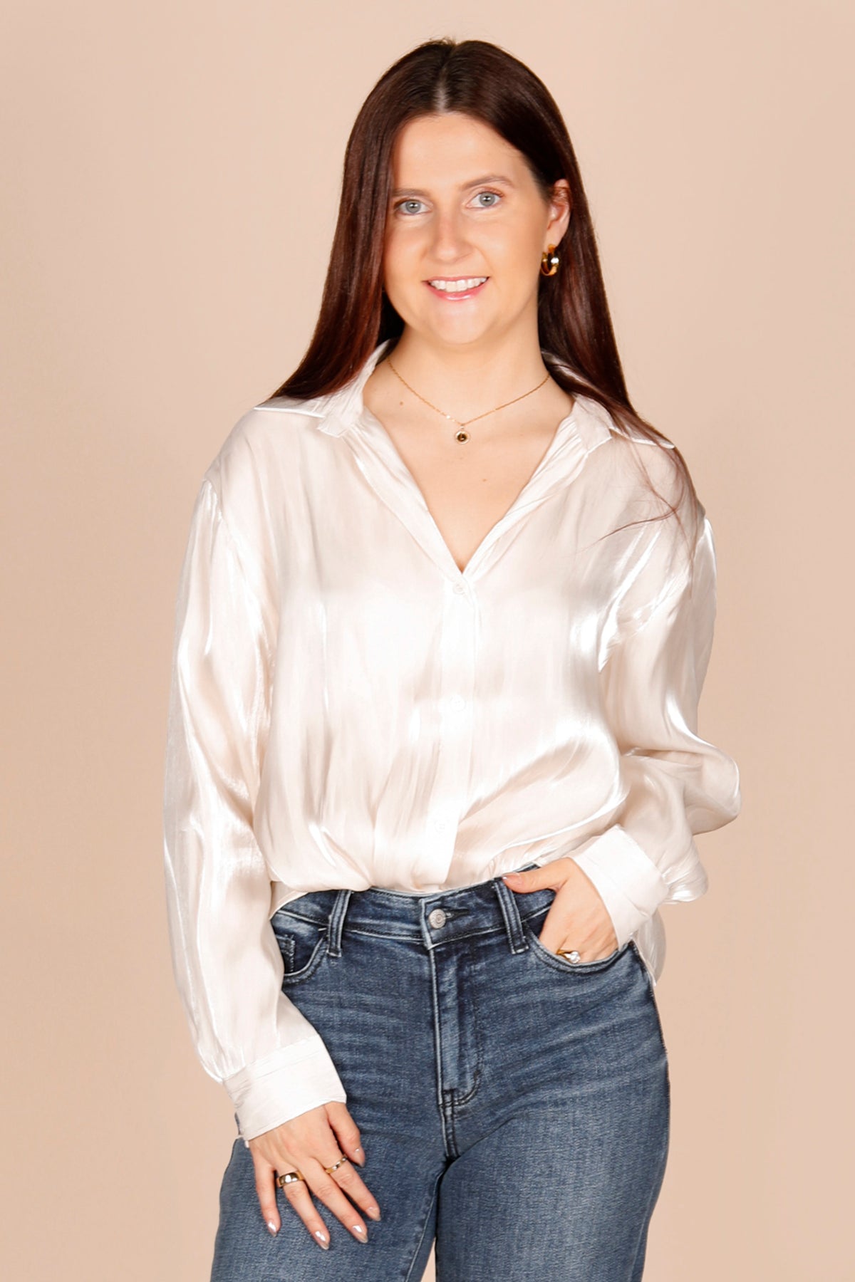 Layla Cream Sheer Top - FINAL SALE